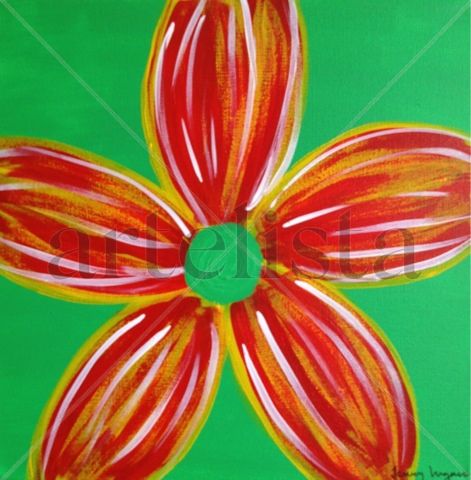 Stor blomma - grön
