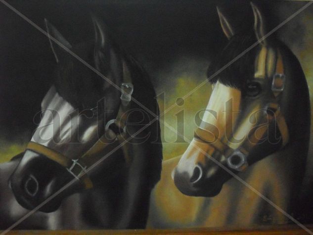 Pareja de Caballos Acrylic Panel Landscaping