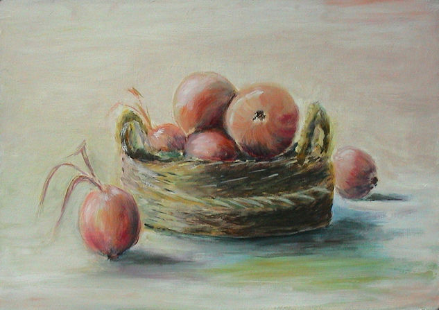 Cebollas Oil Canvas Still Life Paintings