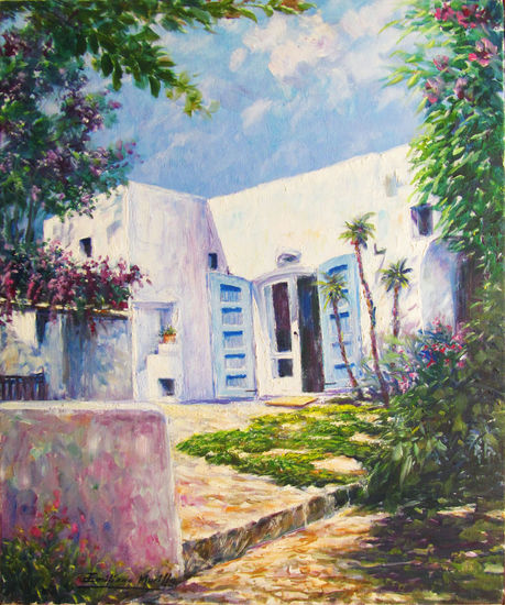 Casa Ibicenca Oil Canvas Landscaping