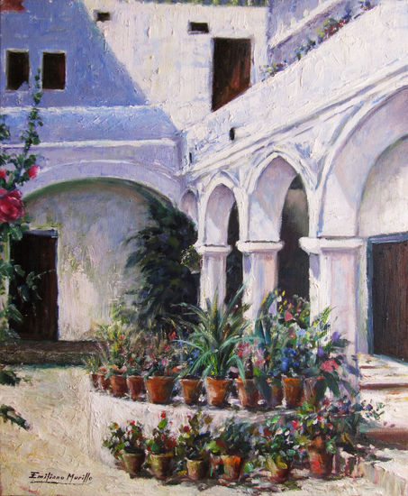 Patio Andaluz Óleo Lienzo Paisaje