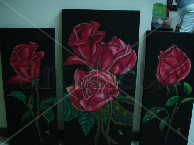 Rosas Oil Canvas Floral Painting