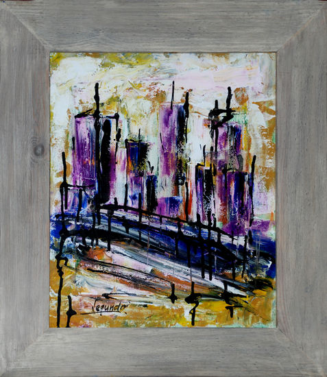 paisaje urbano Mixed media Canvas Landscaping