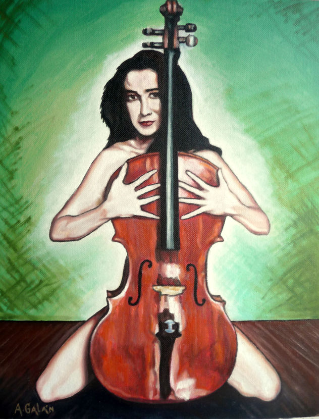 desnudo tras la viola