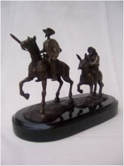 QUIJOTE Y SANCHO Bronze Figurative