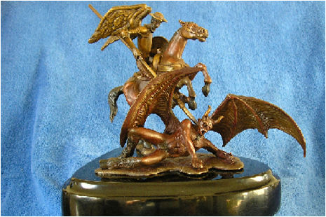 QUIJOTE VS EL DEMONIO Bronze Figurative