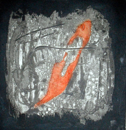 "Naranja y gris" Etching Process