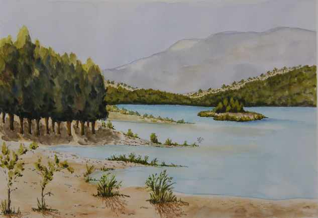 PANTANO DE LOS BERMEJALES Watercolour Paper Landscaping