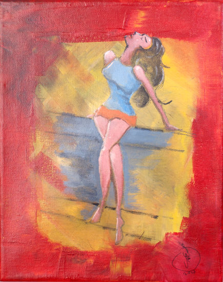 Muchacha Acrylic Canvas Figure Painting