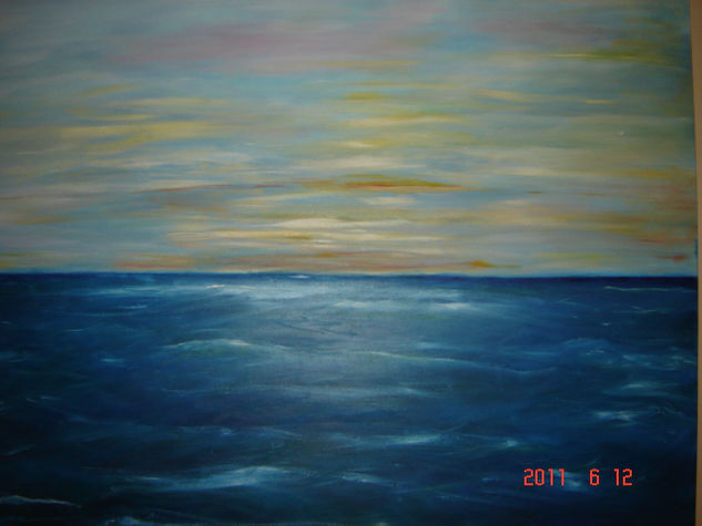 Atardecer Oil Canvas Marine Painting