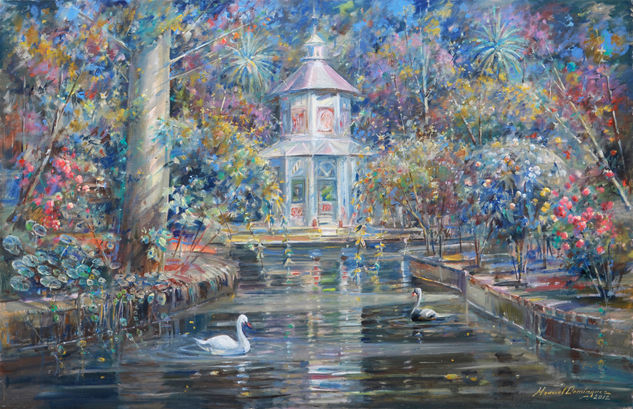 El Estanque Chinesco de Aranjuez Oil Canvas Landscaping