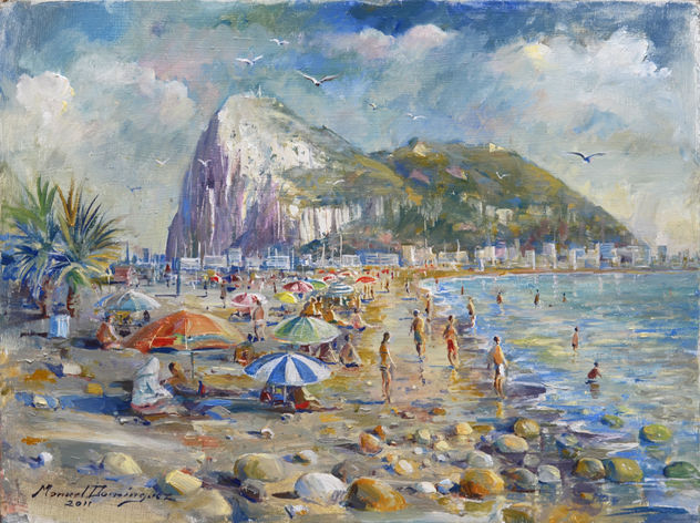 El Peñón de Gibraltar desde la Línea de la Concepción
