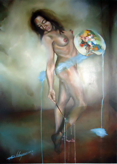 "DELIRIO DE GRANDEZA¨" Oil Canvas Figure Painting