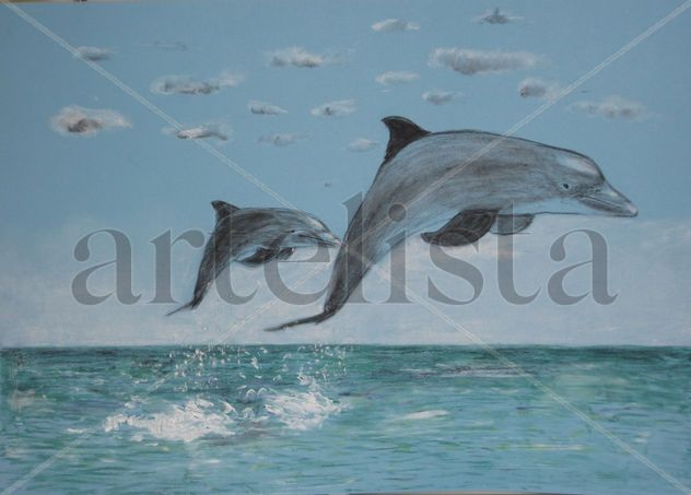 DELFINES SALTANDO EN EL MAR