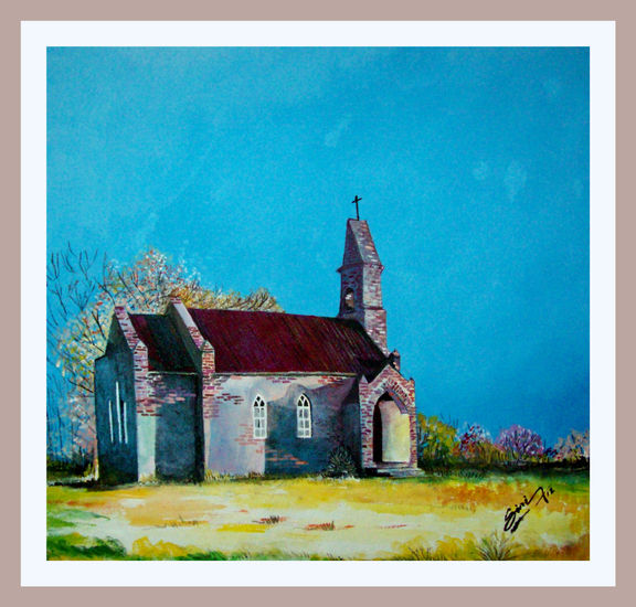 capilla galesa dolavon Oil Canvas Landscaping