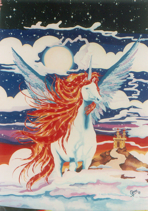 UNICORNIO BLANCO ALADO