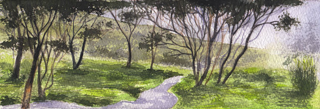 Bosque Polilepis Watercolour Card Landscaping