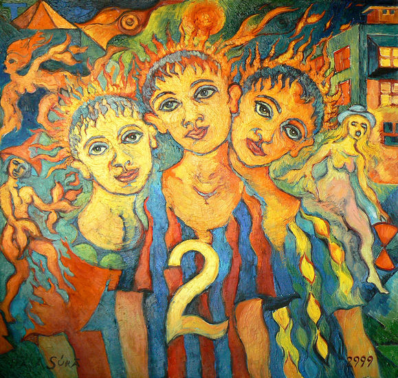 MI CASA - MI CORAZON Oil Canvas Others