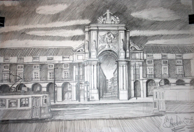 Praça do Comercio Lisboa Grafito