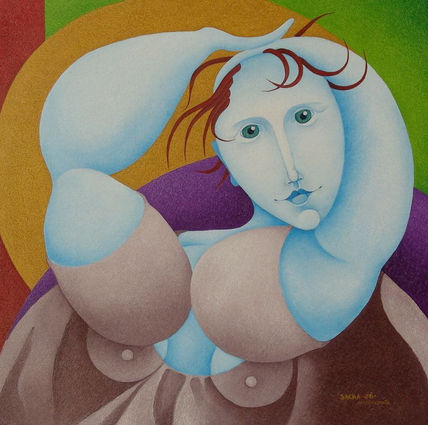 Mujer con brazos...