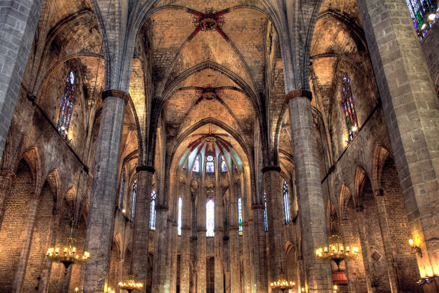 Santa María del Mar, Barcelona Arquitectura e interiorismo Color (Digital)