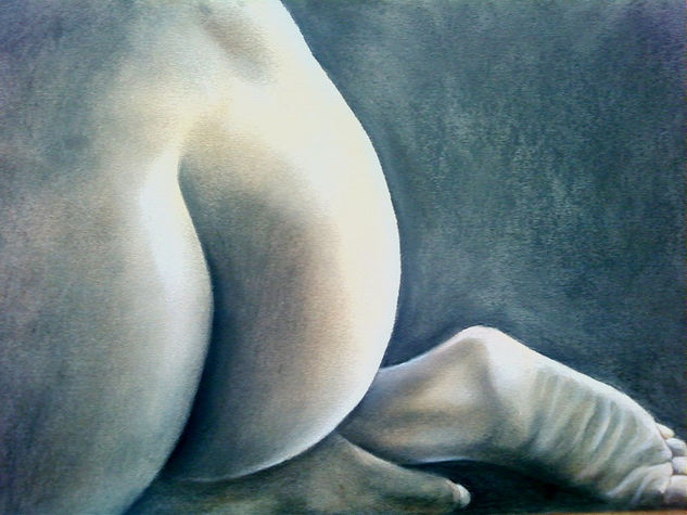 Reposo... Pastel Paper Nude Paintings