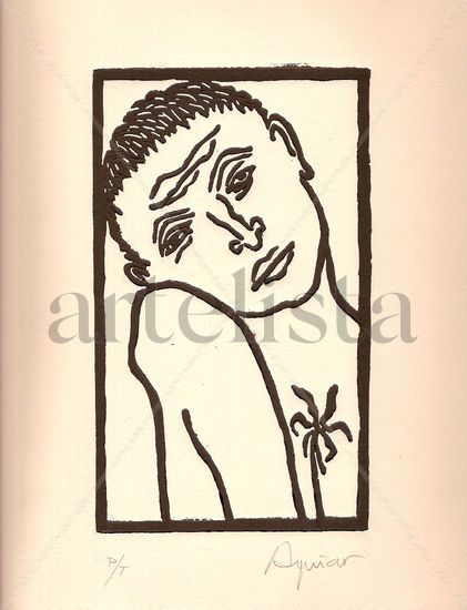 Narciso Linocut