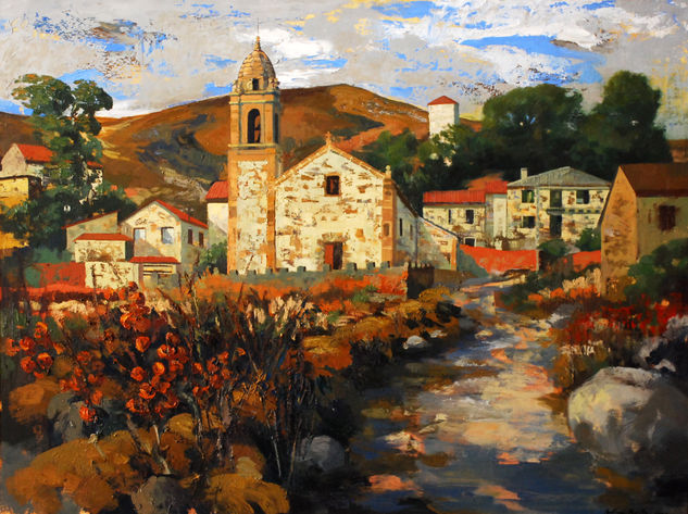 San Andrés de Teixido Oil Canvas Landscaping