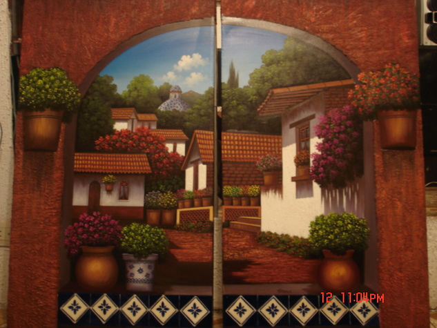 Callejon Taxco Gro Oil Canvas Landscaping