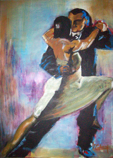 Tango Acrílico Lienzo Figura