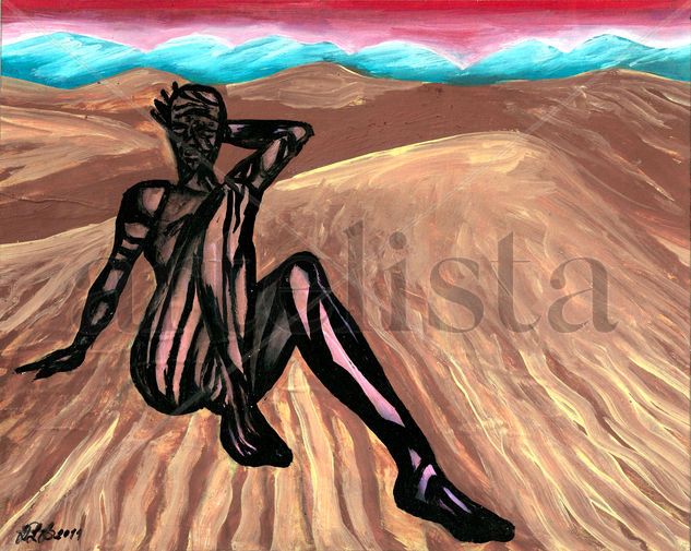 Dama del desierto IV Acrylic Card Landscaping