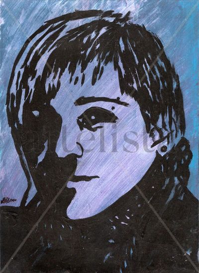 Rostro bitonal II Acrylic Card Portrait