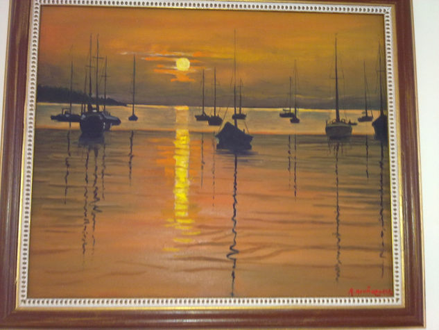 ultimo reflejo Óleo Lienzo Marina