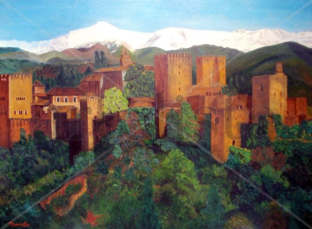 Alahambra Oil Canvas Landscaping