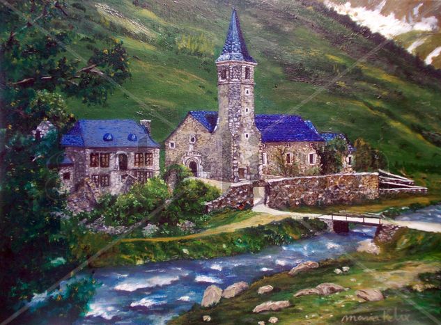 Iglesia Vall d'Aran Oil Canvas Landscaping