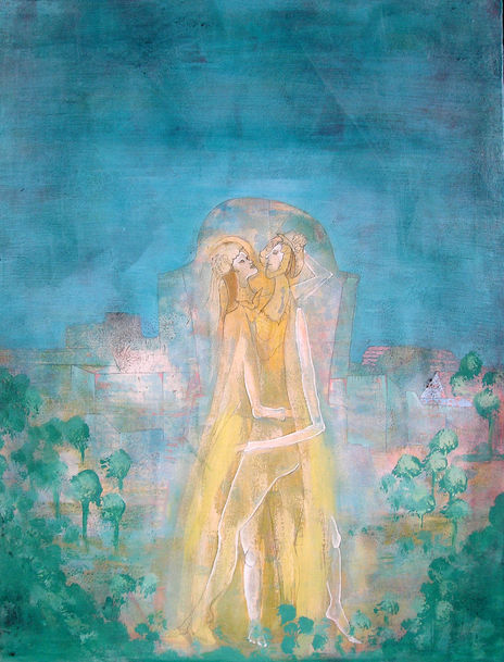Pareja  azul.