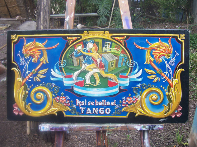 Asi se baila el tango Stained glass Panel Landscaping