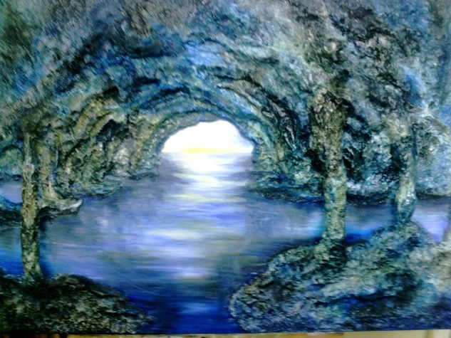 GRUTA AZUL Oil Canvas Landscaping