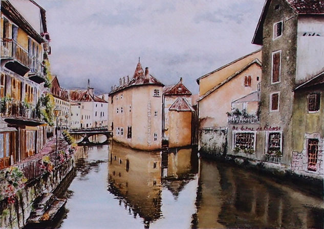 Annecy, France Watercolour Paper Landscaping