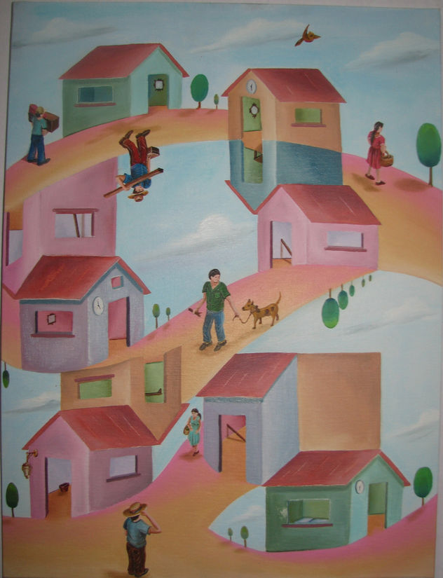 Saban Arte  -  hermanosaban - Saban pinturas - Guatemala - El pueblo