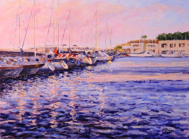 Puerto de Riells Oil Canvas Marine Painting