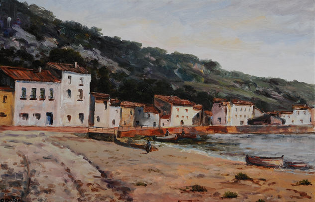 Playa de Estartit Oil Canvas Marine Painting