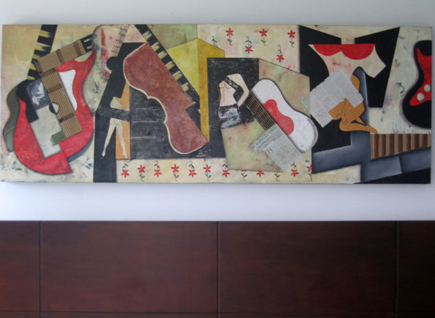 COLLAGE MUSICAL Canvas Figure