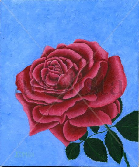 Rosa Oil Panel Floral Painting