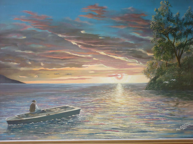 el viejo pescadorc Oil Canvas Landscaping