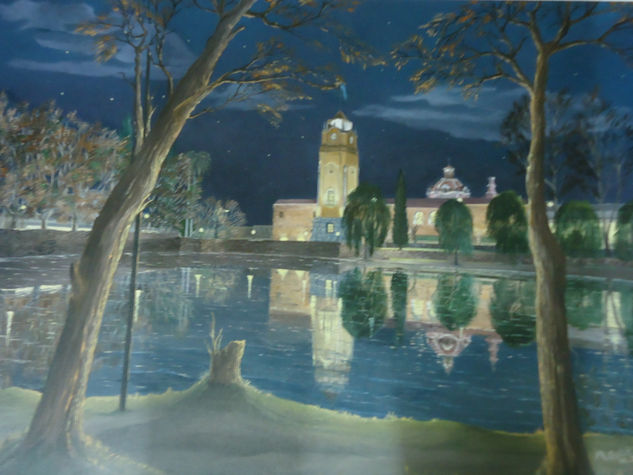 Alta Gracia,de noche Oil Canvas Landscaping