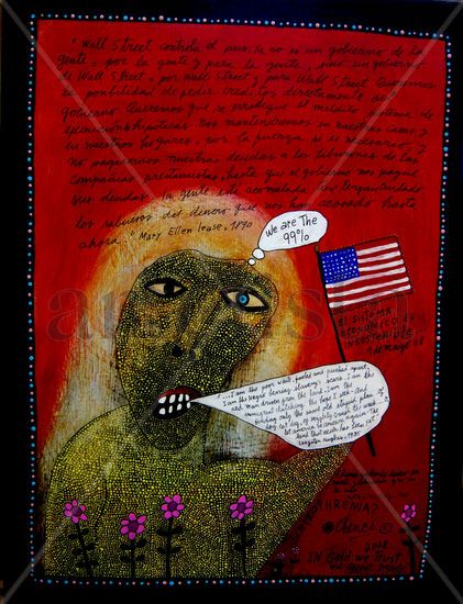 1 de Mayo - we are the 99% Mixed media Panel Others