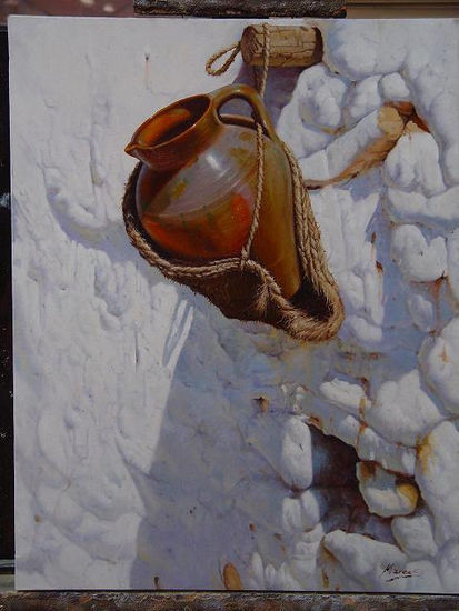 jarra en alforja Oil Canvas Still Life Paintings