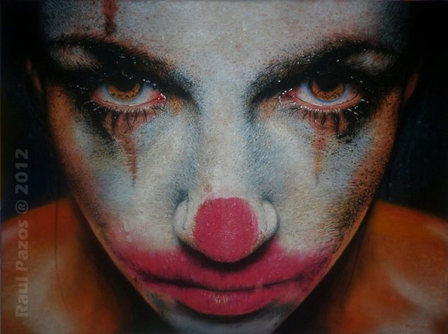 Dicen que soy un payaso Pastel Panel Portrait