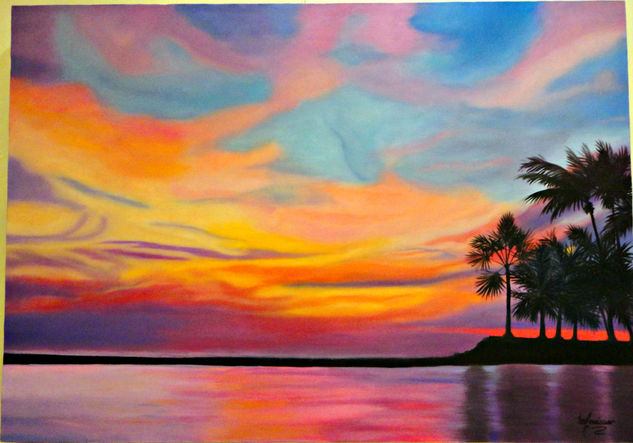 BEACH PARADISE Oil Canvas Landscaping